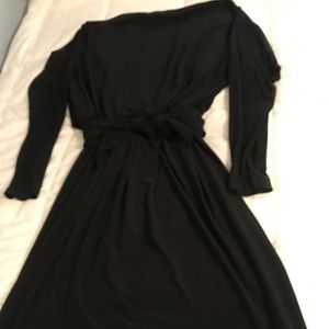 Lovely black jersey wrap dress